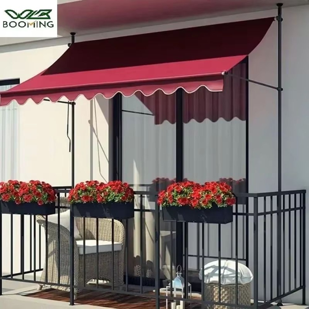 Folding Telescopic Vertical Awning Canopy For Balcony And Courtyard Rainproof Sunshade Pergola 0