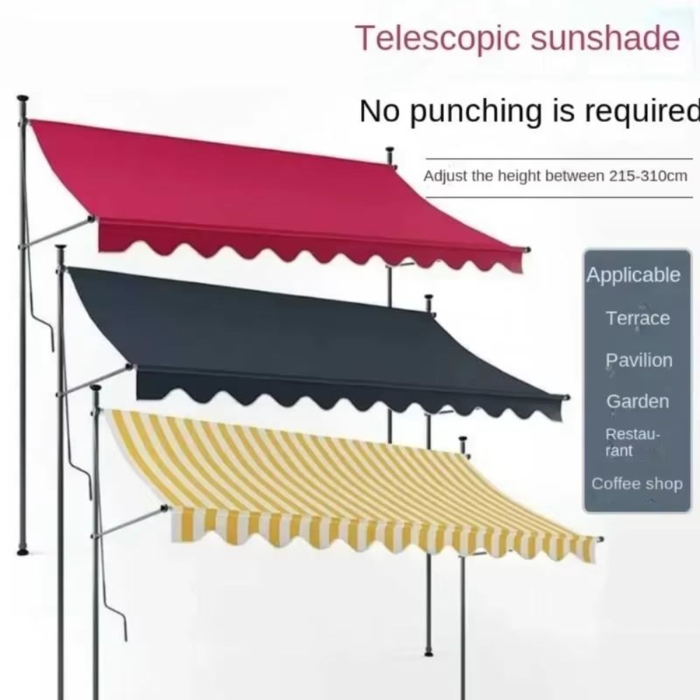 Folding Telescopic Vertical Awning Canopy For Balcony And Courtyard Rainproof Sunshade Pergola 1