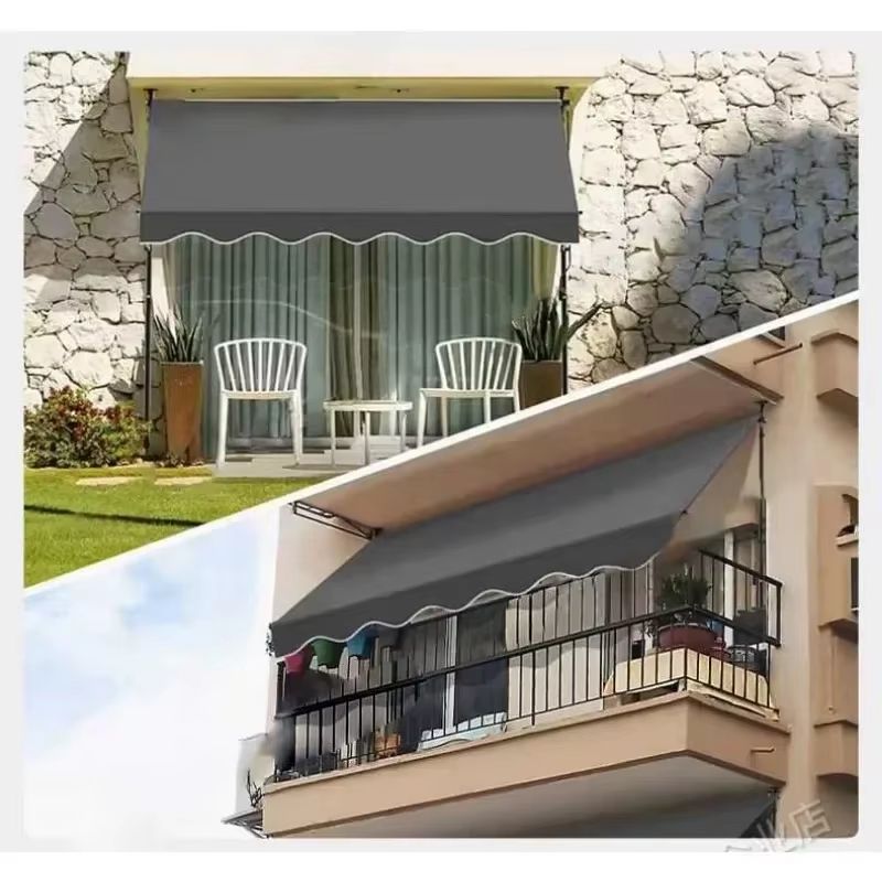 Folding Telescopic Vertical Awning Canopy For Balcony And Courtyard Rainproof Sunshade Pergola 2