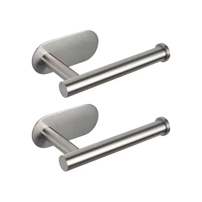 NoDrill Wall Mounted Stainless Steel Towel Rack With Two Color Options For Bathroom And Paper Towel 10