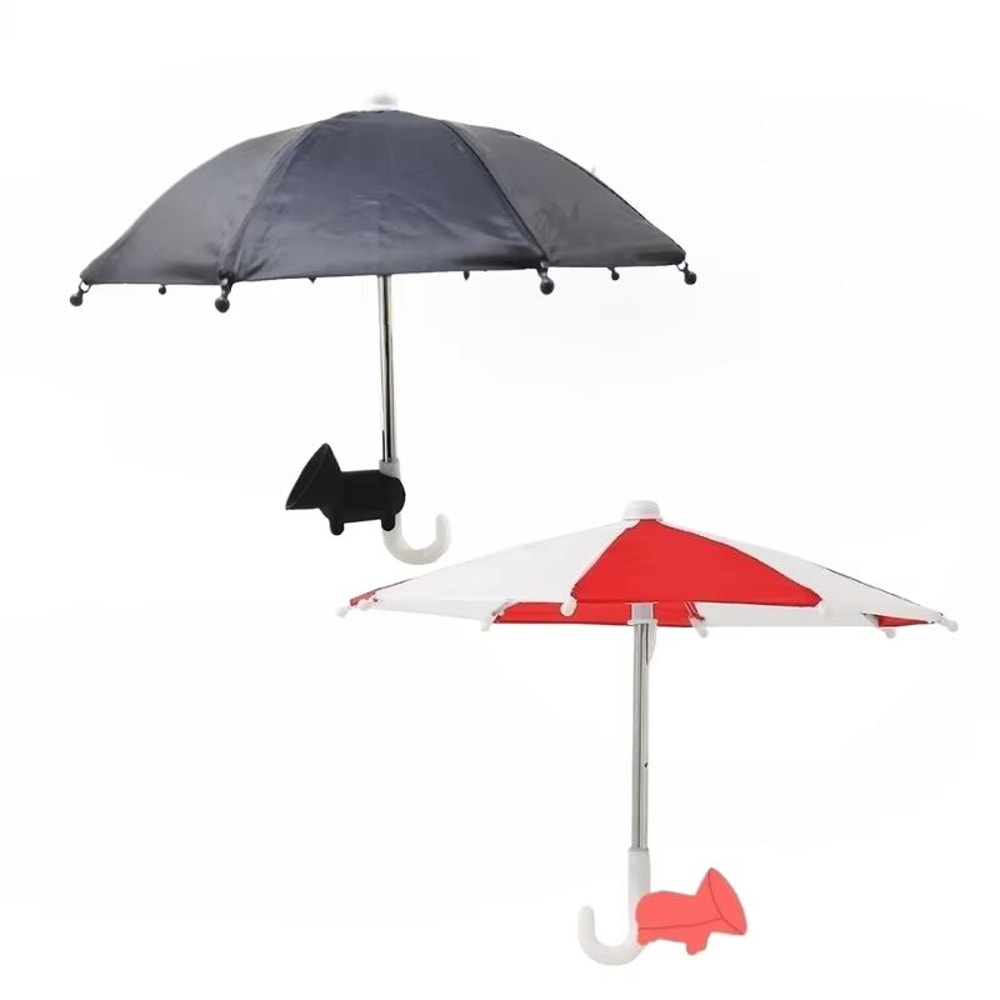 Mini Phone Sunshade Umbrella With Suction Cup Stand Multi Color Mobile Phone Sun Shield Mount 11