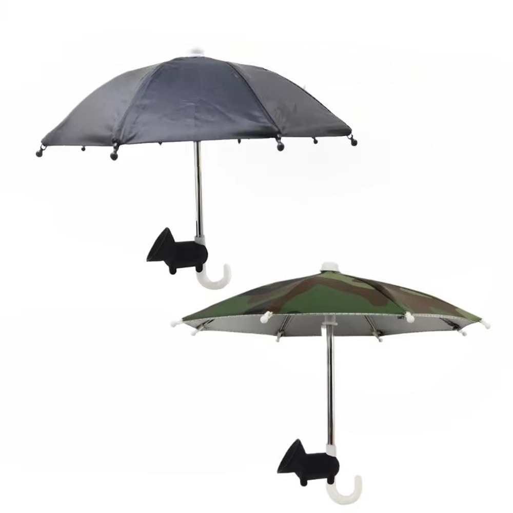 Mini Phone Sunshade Umbrella With Suction Cup Stand Multi Color Mobile Phone Sun Shield Mount 16