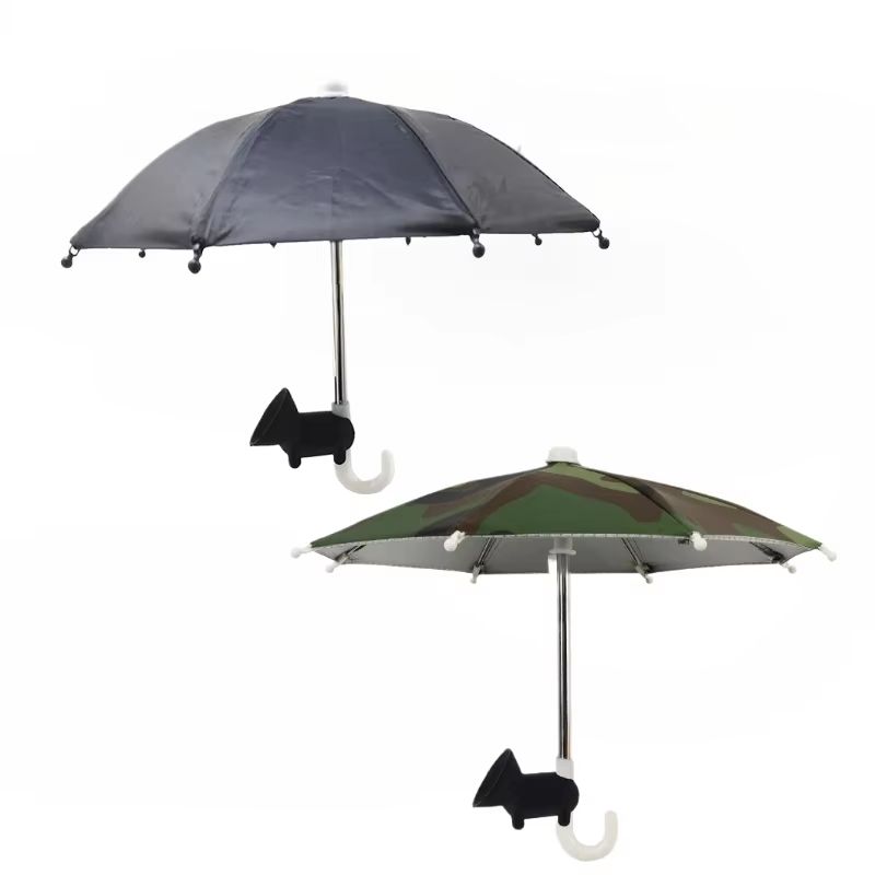 Mini Phone Sunshade Umbrella With Suction Cup Stand Multi Color Mobile Phone Sun Shield Mount 16