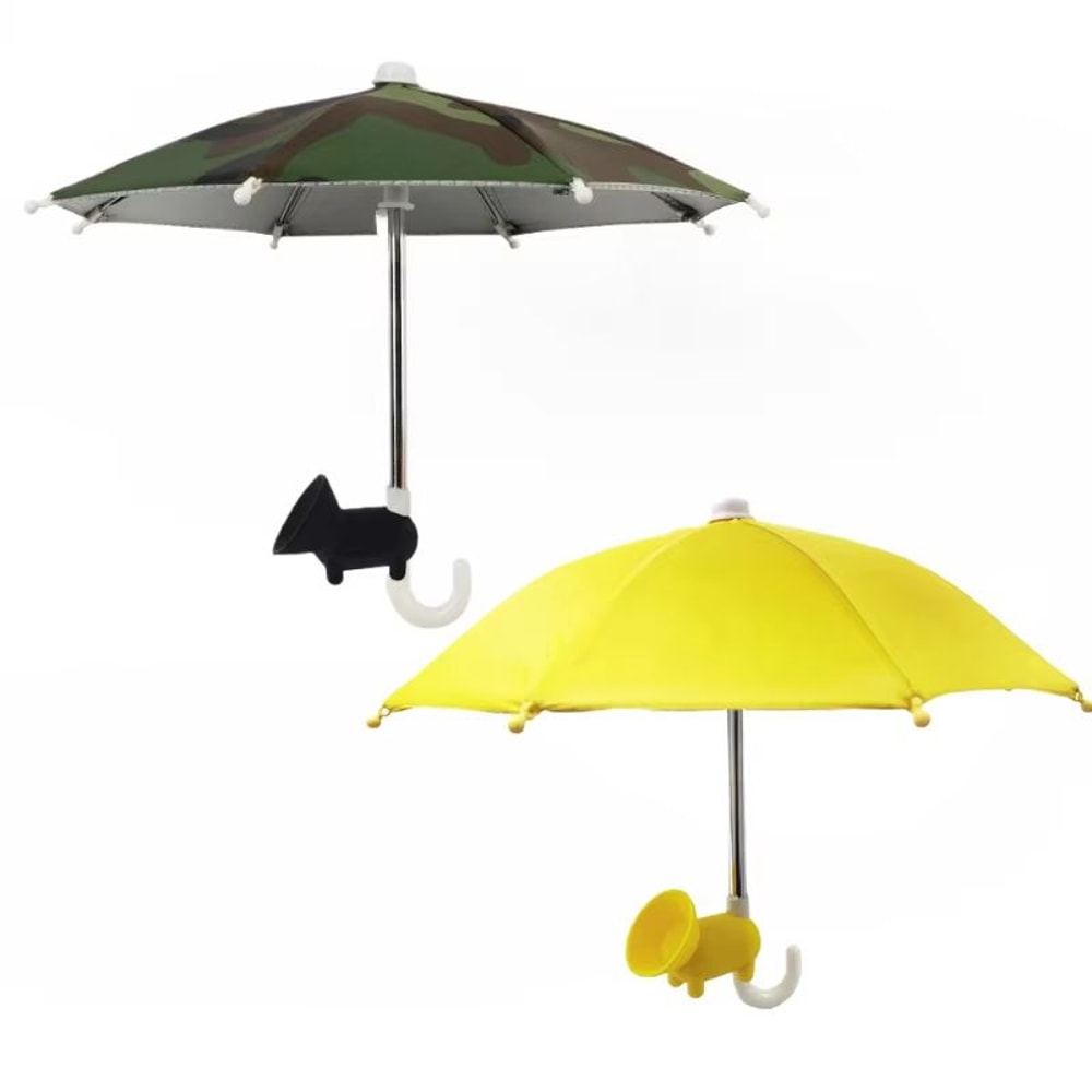 Mini Phone Sunshade Umbrella With Suction Cup Stand Multi Color Mobile Phone Sun Shield Mount 17