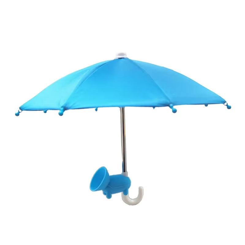 Mini Phone Sunshade Umbrella With Suction Cup Stand Multi Color Mobile Phone Sun Shield Mount 7