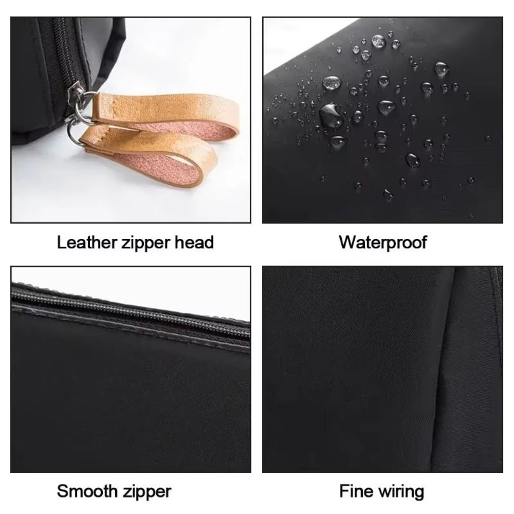 Portable Large Capacity Waterproof Makeup Bag Solid Color Handheld Travel Cosmetic Organizer For Wo 5