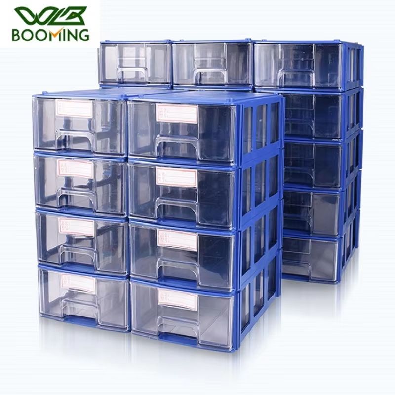 WBBOOMING Plastic Small Parts Storage Boxes Rectangle Organizer For Office And Home Use 0