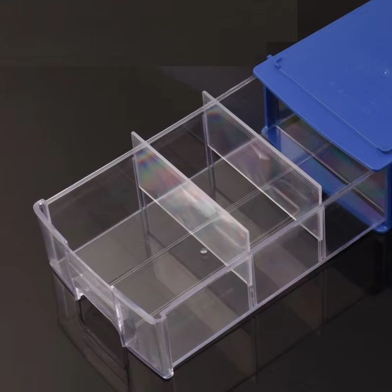 WBBOOMING Plastic Small Parts Storage Boxes Rectangle Organizer For Office And Home Use 3