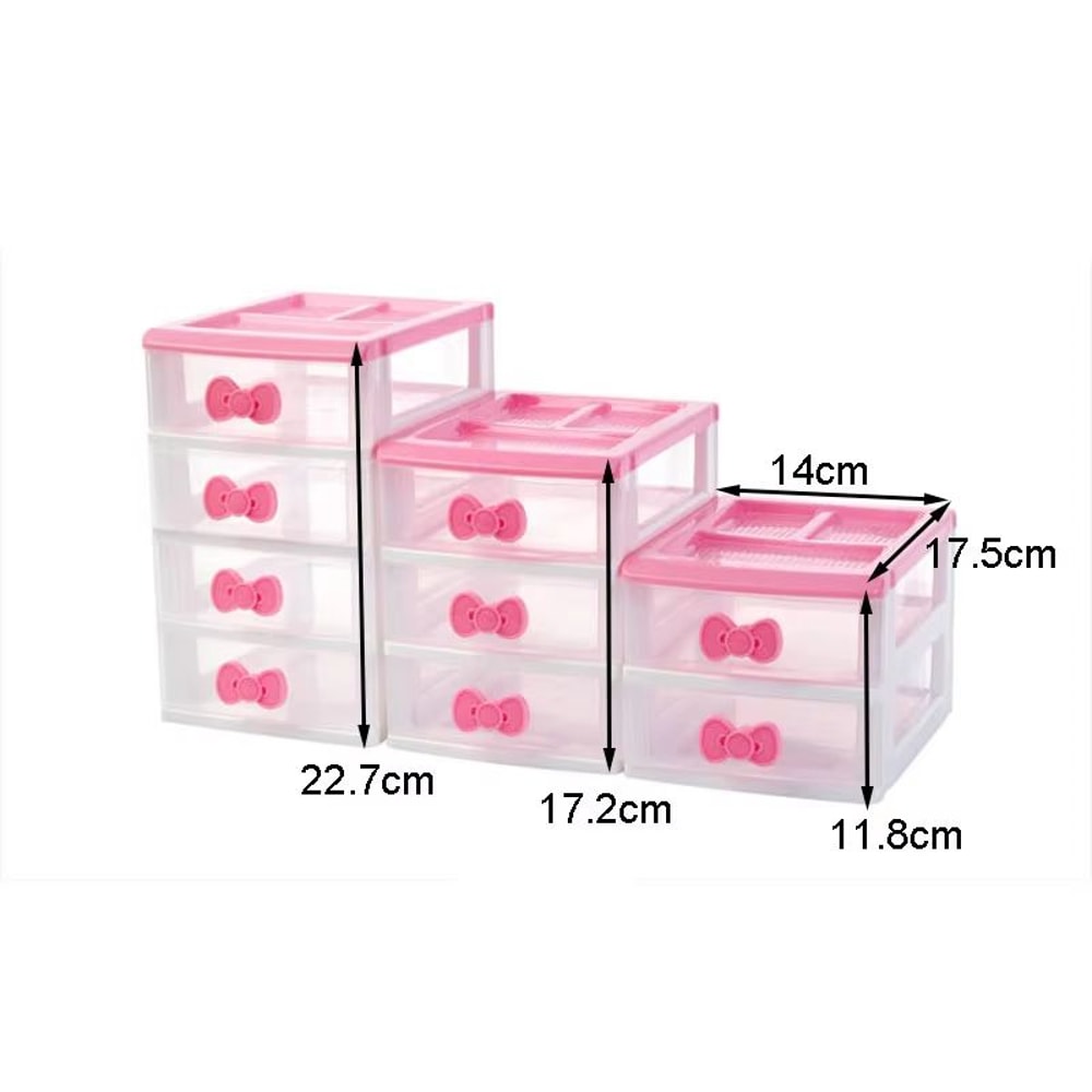 WBBOOMING Small Drawer Jewelry Storage Box Multi Layer Plastic Desktop Organizer For Cosmetics And 5