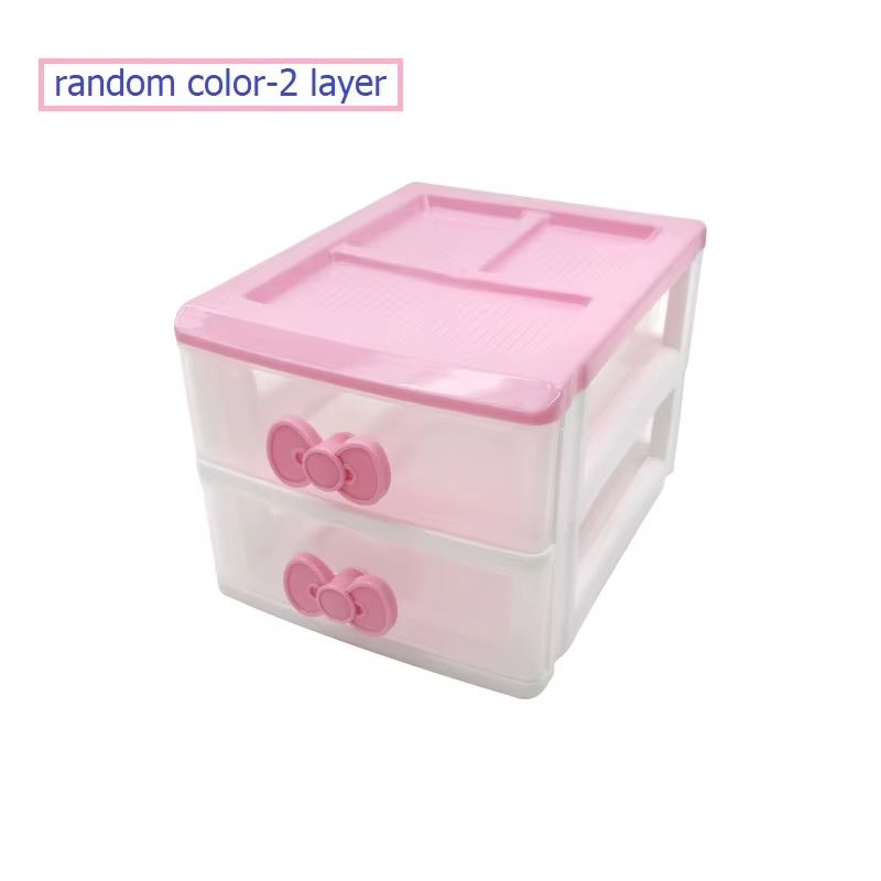 WBBOOMING Small Drawer Jewelry Storage Box Multi Layer Plastic Desktop Organizer For Cosmetics And 6
