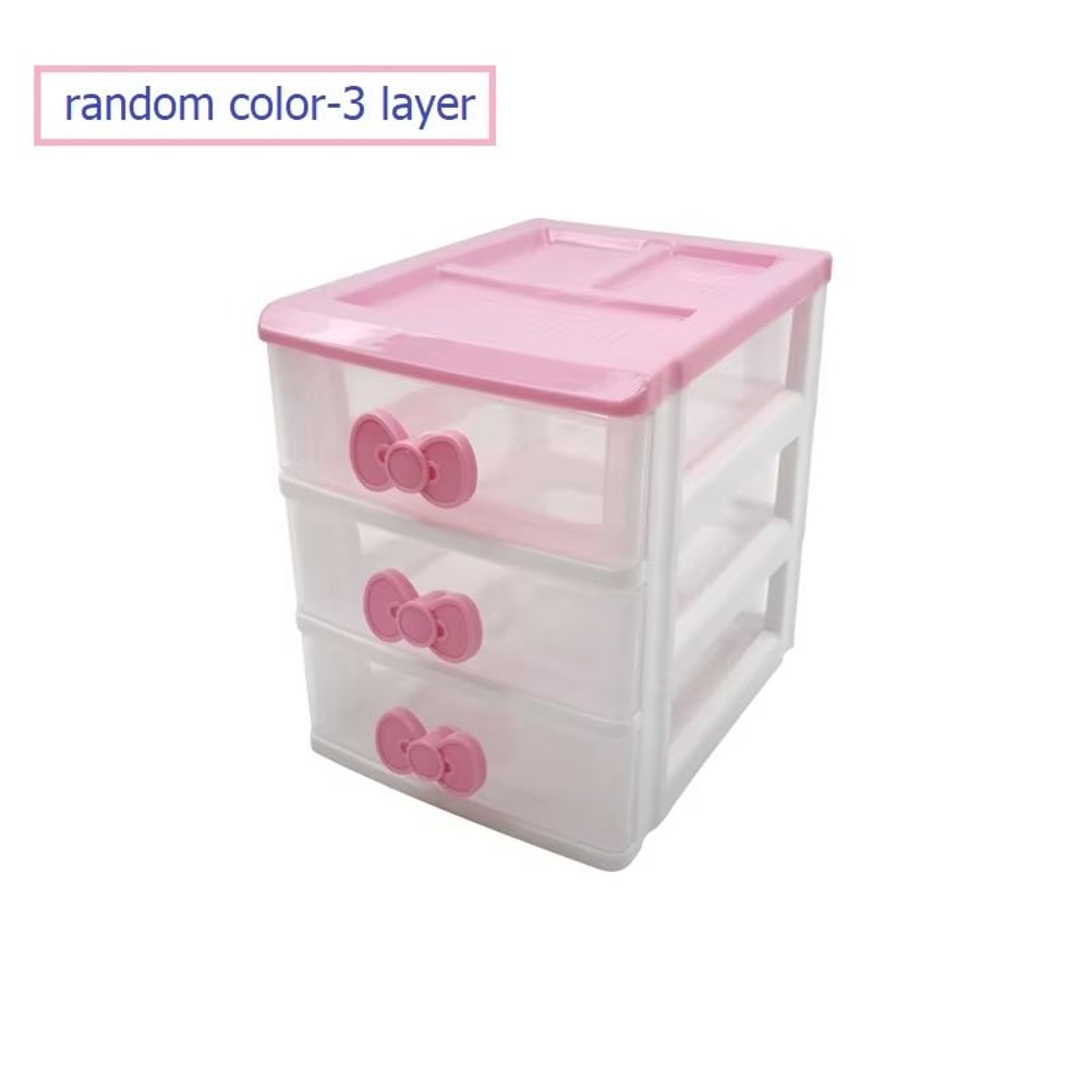 WBBOOMING Small Drawer Jewelry Storage Box Multi Layer Plastic Desktop Organizer For Cosmetics And 7