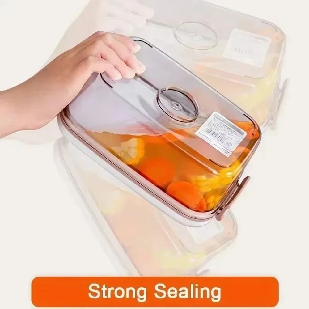 Food Grade Vacuum Sealed Food Storage Box With Draining Design Large Capacity Refrigerator Containe 3