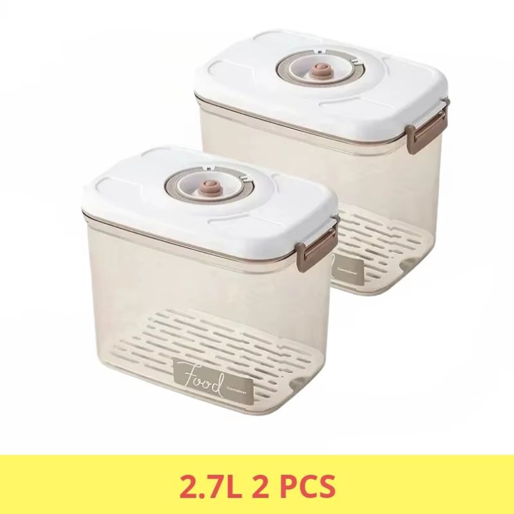 Food Grade Vacuum Sealed Food Storage Box With Draining Design Large Capacity Refrigerator Containe 14