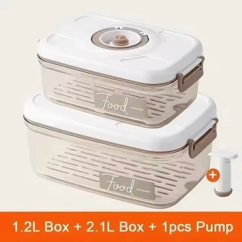 Food Grade Vacuum Sealed Food Storage Box With Draining Design Large Capacity Refrigerator Containe 19