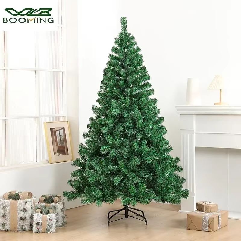PVC Large Artificial Christmas Tree Encrypted Green Simulation Tree For Indoor And Outdoor Holiday 0