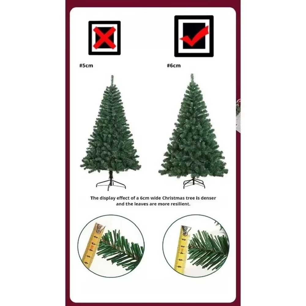 PVC Large Artificial Christmas Tree Encrypted Green Simulation Tree For Indoor And Outdoor Holiday 3