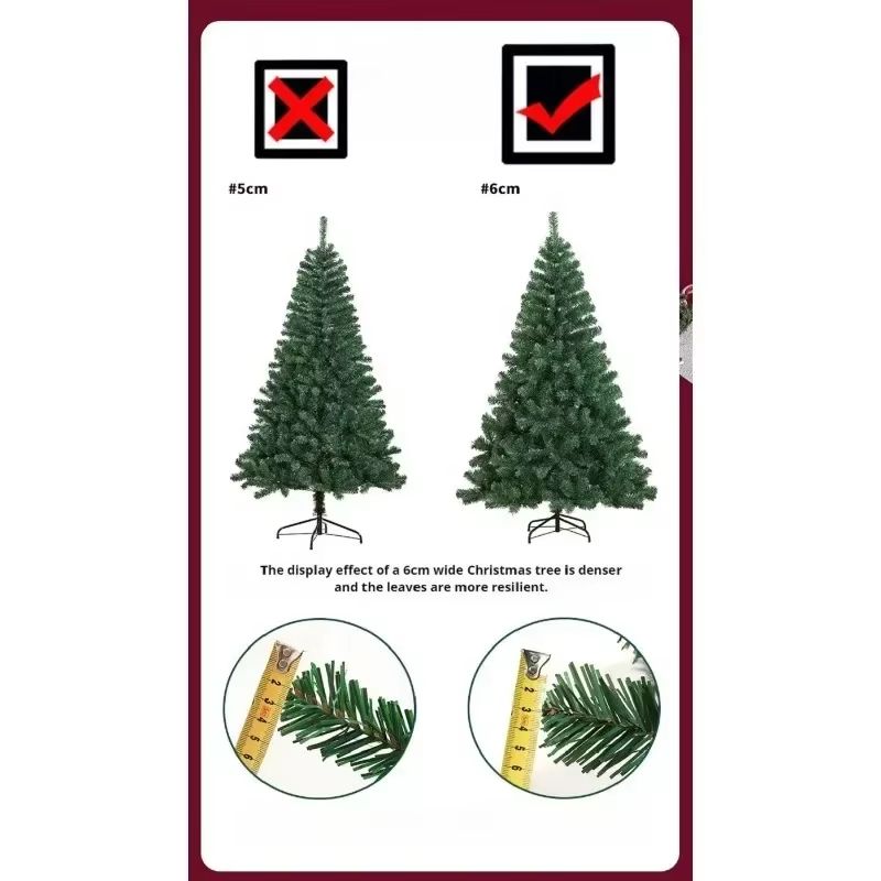 PVC Large Artificial Christmas Tree Encrypted Green Simulation Tree For Indoor And Outdoor Holiday 3