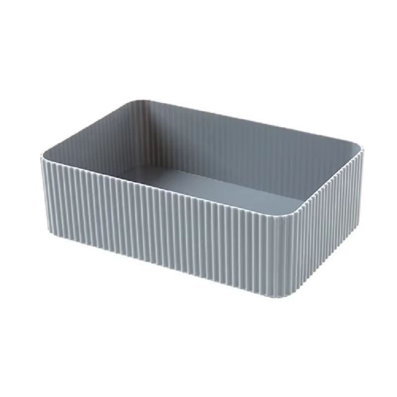 Plastic Grid Desktop Storage Box Organizer For Makeup Office Bathroom And Closet Essentials 10