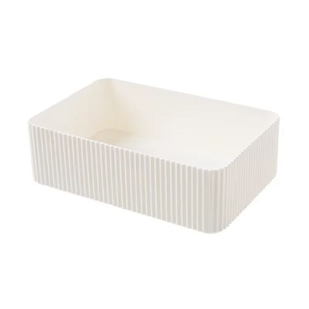 Plastic Grid Desktop Storage Box Organizer For Makeup Office Bathroom And Closet Essentials 11