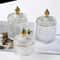 Crystal Glass Jewelry Organizer Storage Jar For Cosmetics Tea Candy Coffee And Seasonings 5