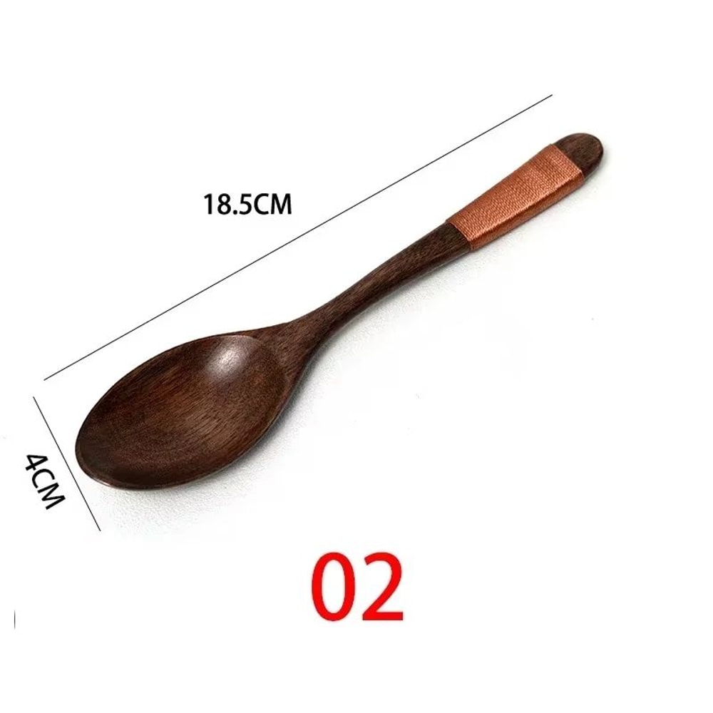 Wooden Spoons For Cooking Coffee Tea Soup And Ice Cream Natural Kitchen Utensils 7