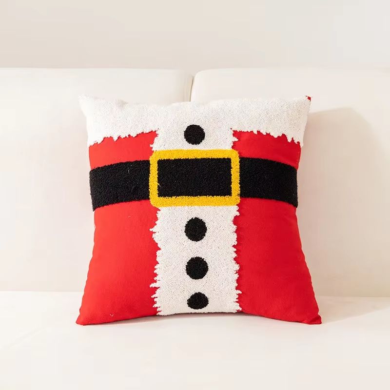 Embroidered Christmas Pillowcase Decorative Cushion Cover For Sofa And Living Room Holiday Decor 11