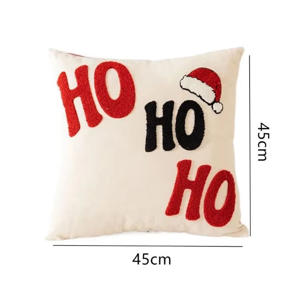 Embroidered Christmas Pillowcase Decorative Cushion Cover For Sofa And Living Room Holiday Decor 5