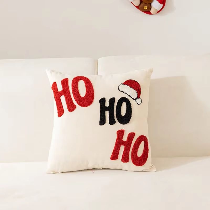 Embroidered Christmas Pillowcase Decorative Cushion Cover For Sofa And Living Room Holiday Decor 7