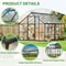 VIWAT Polycarbonate Greenhouse With Aluminum Frame And Vent Roof UV Protected Backyard Garden Struc 1