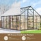 VIWAT Polycarbonate Greenhouse With Aluminum Frame And Vent Roof UV Protected Backyard Garden Struc 4