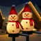 Solar LED Snowman Pathway Stake Lights Outdoor Christmas Lawn And Yard Garden Decor Illumination 7