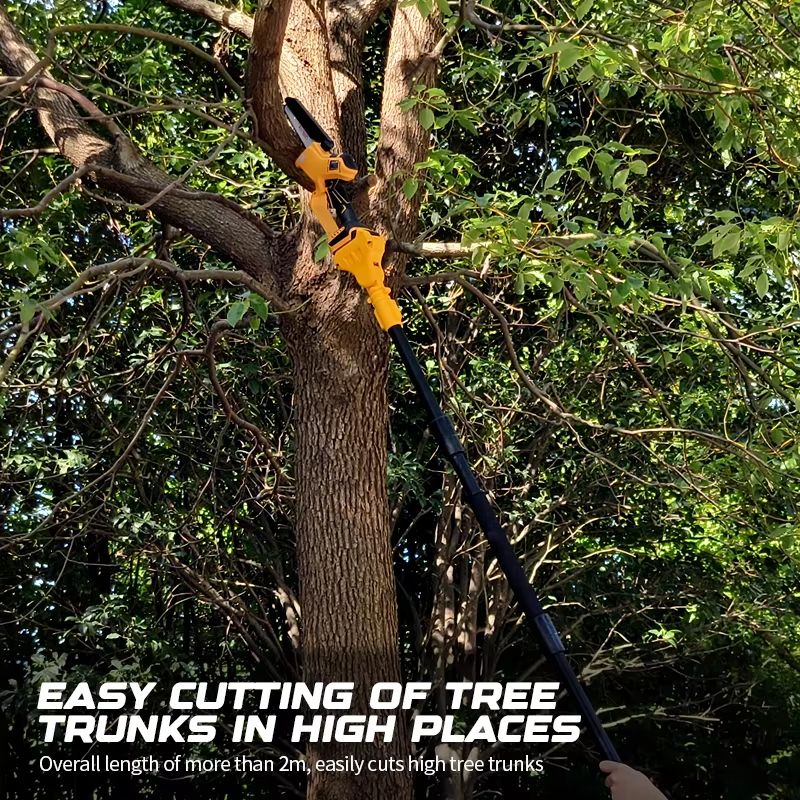 Brushless 6 Inch Cordless Electric Chainsaw Telescoping Pole Pruner For Dewalt 20V Battery 5