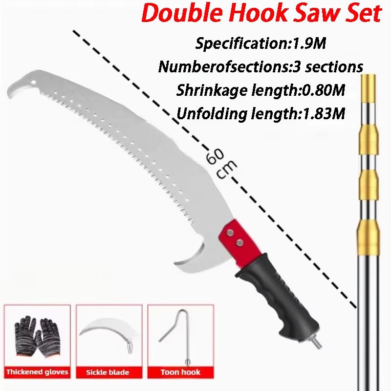 High Altitude Retractable Branch Pruning Saw Portable Garden Tree Trimming Hand Tool 12