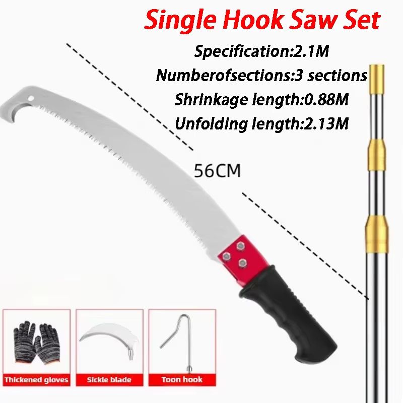 High Altitude Retractable Branch Pruning Saw Portable Garden Tree Trimming Hand Tool 7