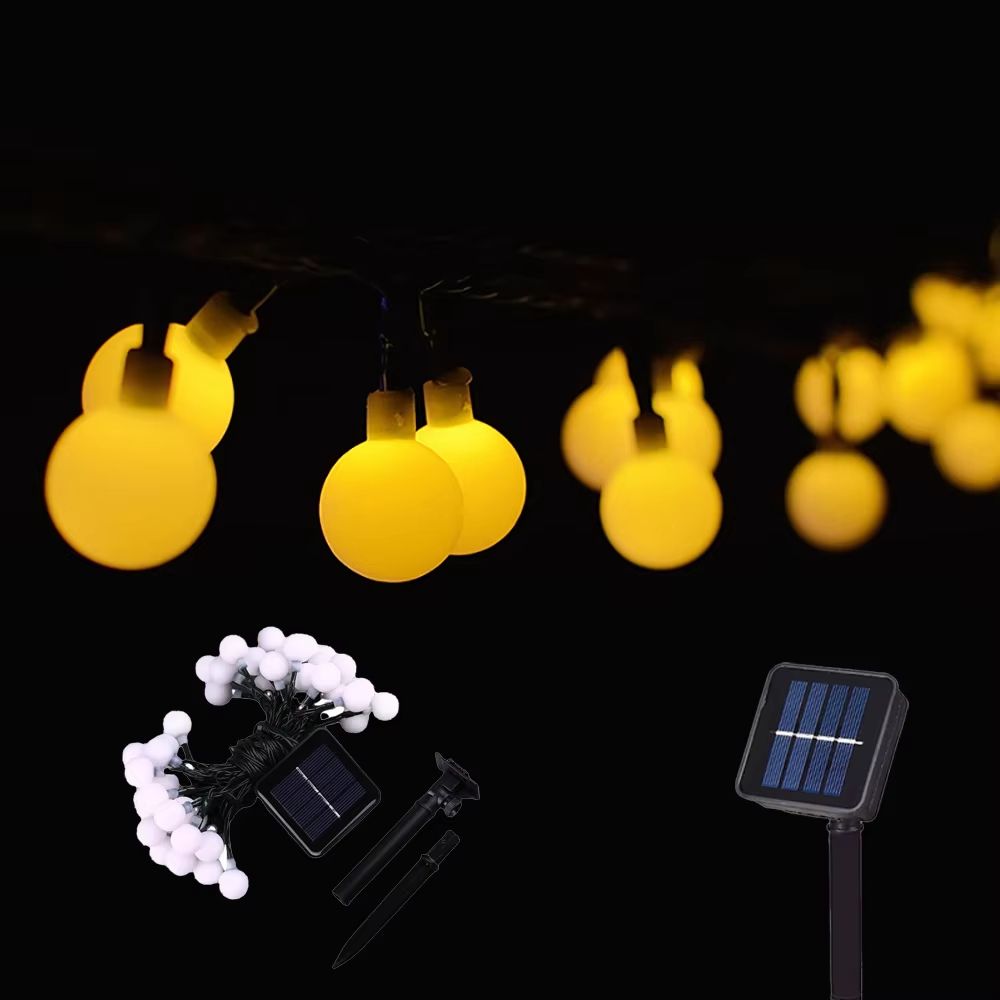 Solar Outdoor String Lights 200 LED Crystal Globe Waterproof Fairy Lights For Garden And Party Deco 9