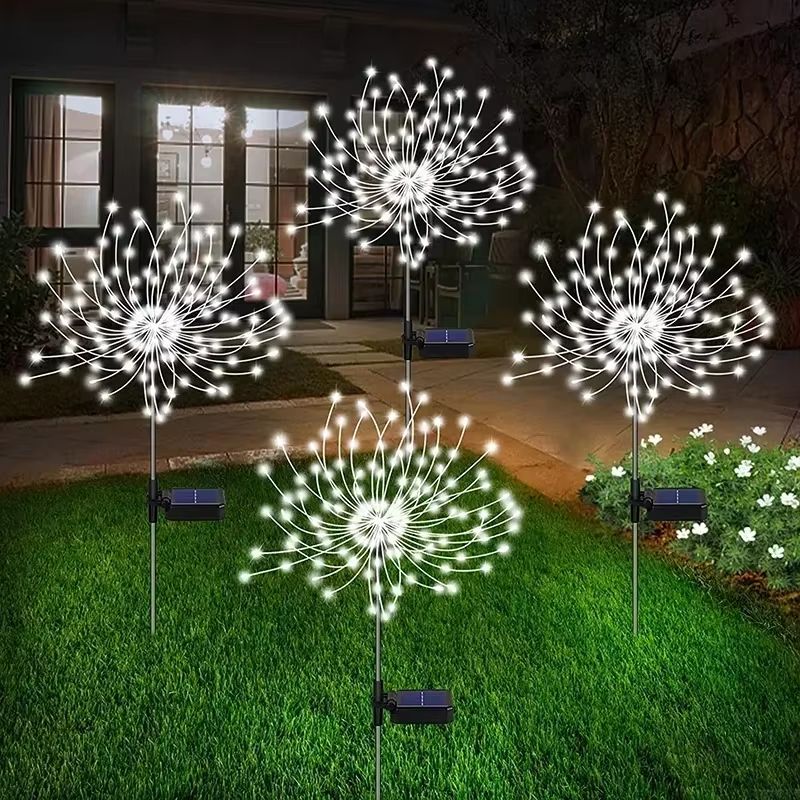 Solar LED Firework Fairy Light Outdoor Garden Pathway Lawn Decoration For Yard And Events 7