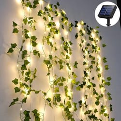 solar maple leaf fairy lights outdoor garland with 100 led waterproof garden decoration