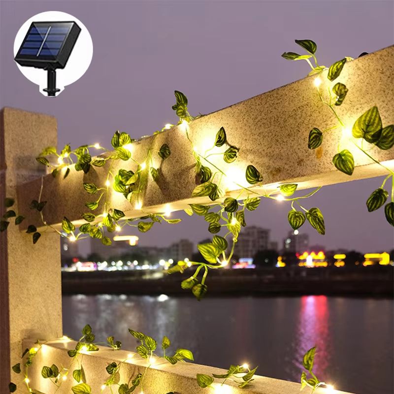 Solar Maple Leaf Fairy Lights Outdoor Garland With 100 LED Waterproof Garden Decoration 1