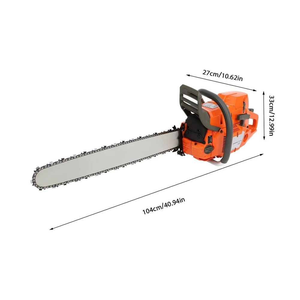 24Inch Gas Chainsaw With 2Cycle Engine For Heavy Duty Wood Cutting 7