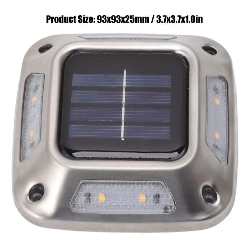 8 LED Solar Ground Light Waterproof Warm Glow Outdoor Pathway And Driveway Marker 5