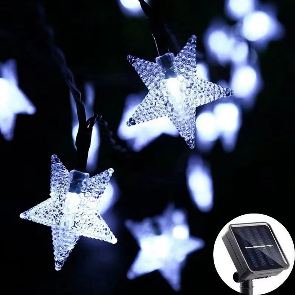 LED Solar Star Fairy String Lights Waterproof Outdoor Garden And Patio Decor 8