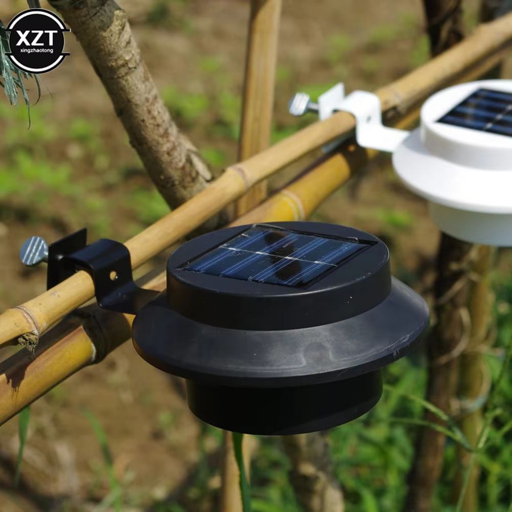 Solar LED 3Light Spot Garden And Landscape Fence Light For Outdoor Decor 4