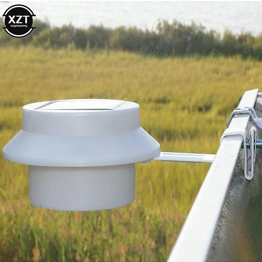 Solar LED 3Light Spot Garden And Landscape Fence Light For Outdoor Decor 5