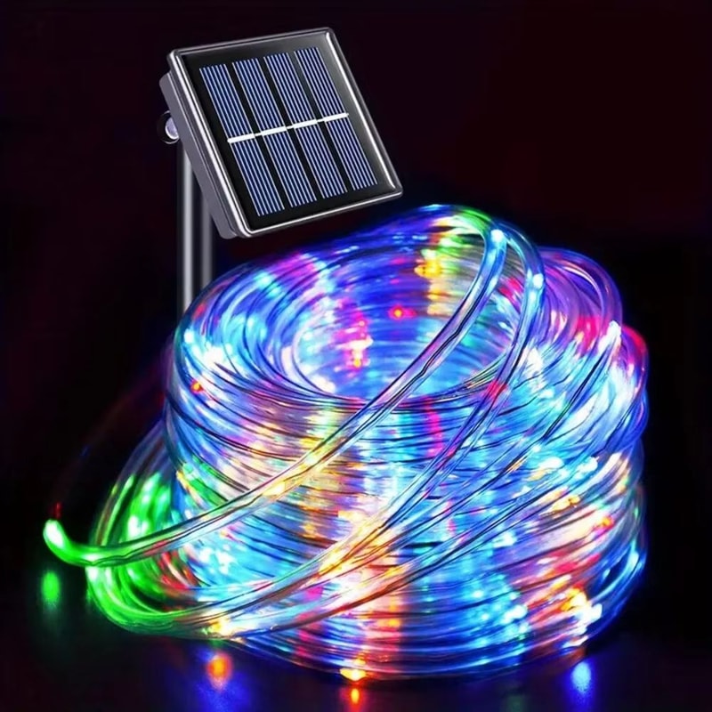 Outdoor Solar Tube Rope LED String Lights For Garden Christmas And Party Decor 6