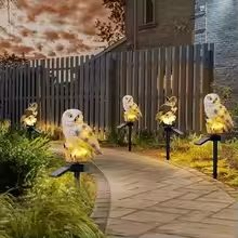 Solar Powered LED Owl Garden Stake Light With Automatic Dusk To Dawn Lighting 3