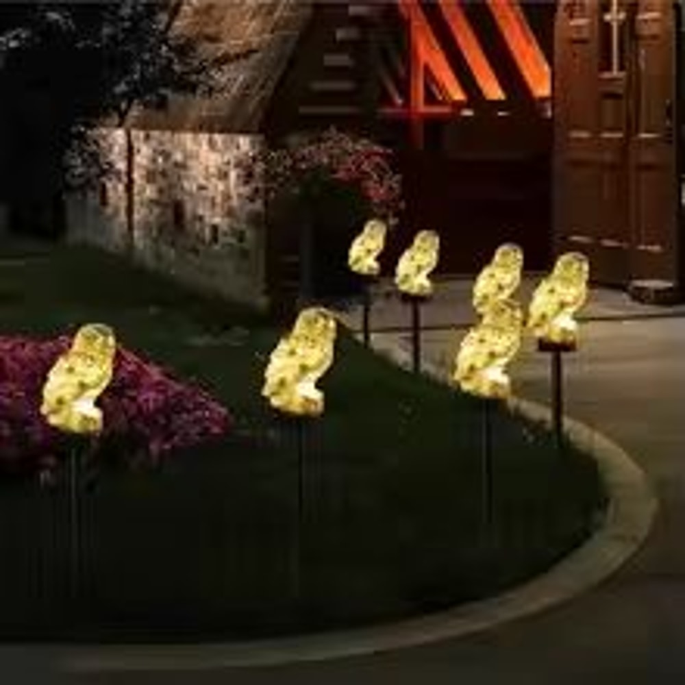 Solar Powered LED Owl Garden Stake Light With Automatic Dusk To Dawn Lighting 4