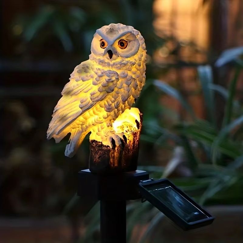 Solar Powered LED Owl Garden Stake Light With Automatic Dusk To Dawn Lighting 6