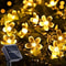 Purple Solar Flower Fairy String Lights Outdoor Decorative Garden Lighting 8