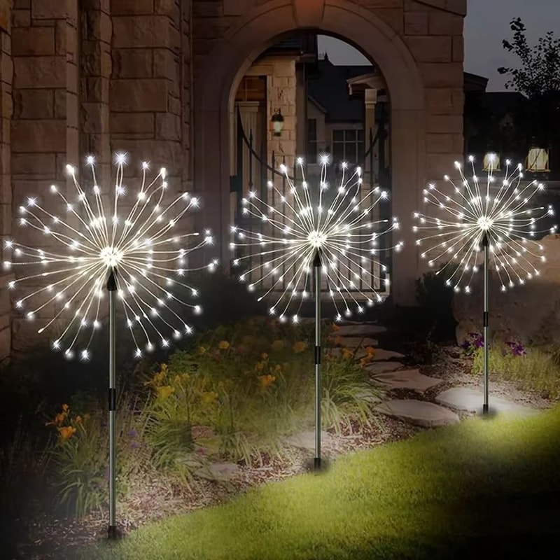 LED Solar Firework Stake Lights Outdoor Garden Landscape Decoration 9