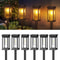 Upgraded Solar Pathway Lights 2700K Warm White Super Bright Outdoor Walkway Lighting Set 6